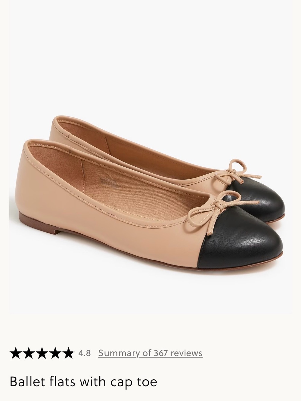 J.Crew Ballet flats with cap toe